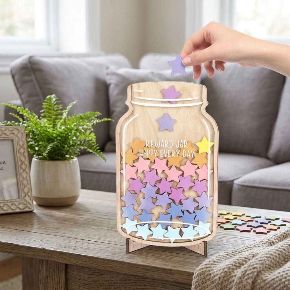 Interactive Star Reward Jars with 45 Stars Self-discipline Reward Bottle Back To School Gifts