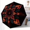 1pc Mandala Artwork Automatic Umbrella - 8-Rib Foldable Design, Outdoor Adventures, and Family Celebrations Yy250829049