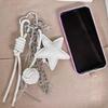 Handmade Star Key Ornament Alloy and PU Bowknot Key Holder Rope Key Accessories Suitable for Party or Room Decorating