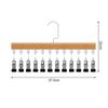 12 Clips Multi-function Wood Hanger High Quality Strong Wooden Storage Rack Tie Socks Hanging No Trace Drying Rack