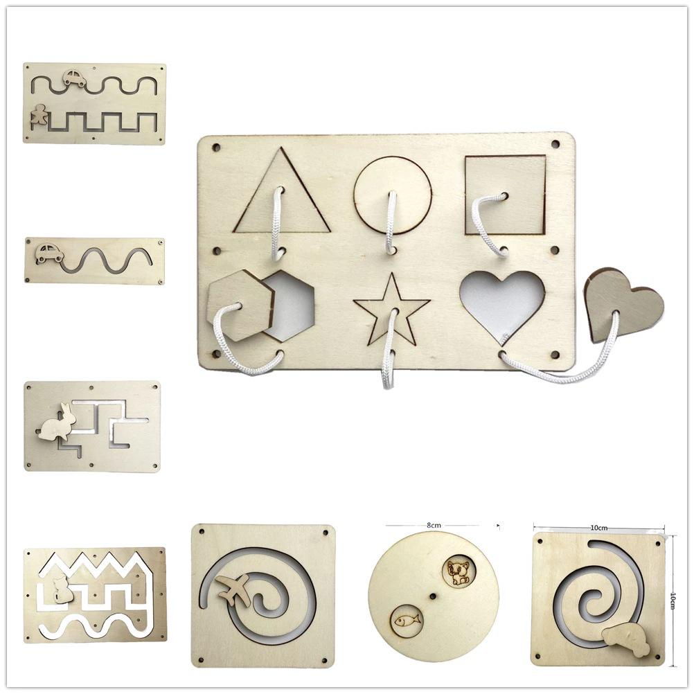 Hand-Painted DIY Busy Board: Educational Wooden Gears & Clock Ornament for Teaching and Decoration