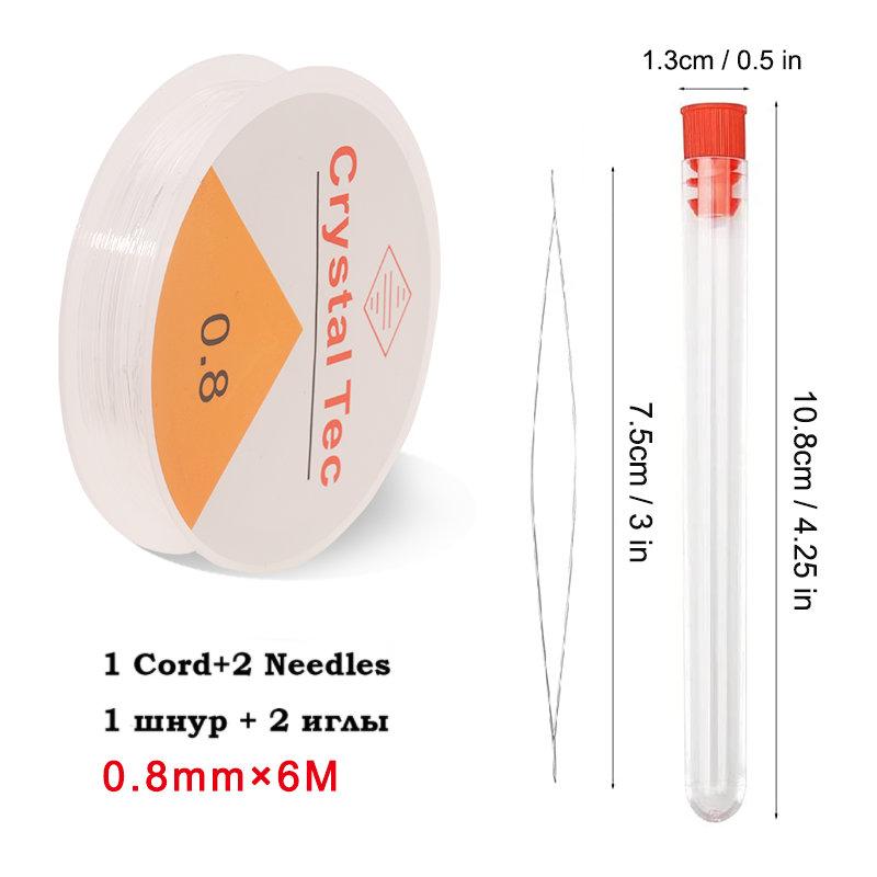 0.5-1.0mm Elastic Cord Beading Thread Stretch String Fibre Crafting Line for Jewelry Making DIY Seed Beads Pony Beads Bracelets