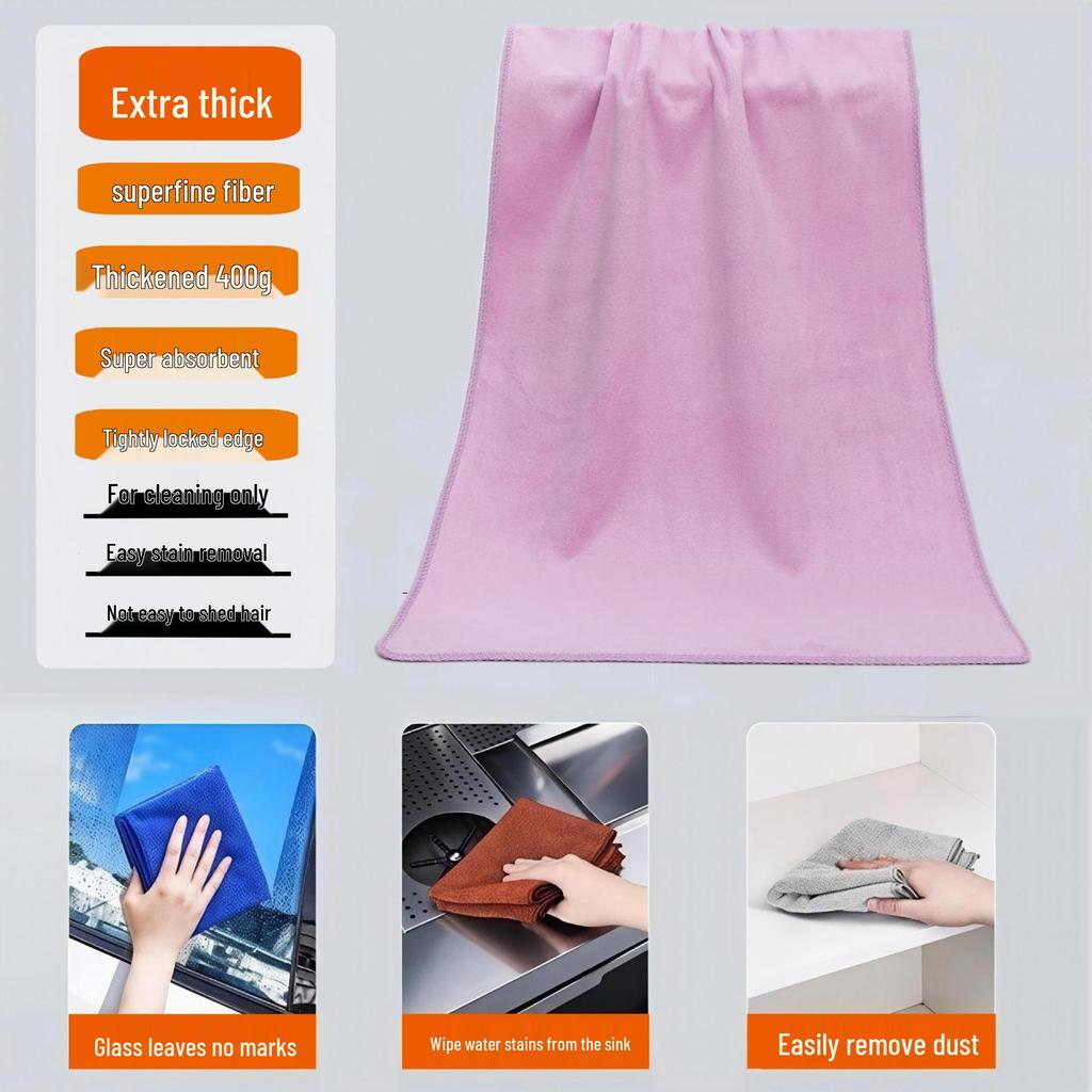Ultra-Fine Fiber Thickened Car Wash and Cleaning Towel with High Water Absorption - Ideal for Home, Hotel, and Salon Use