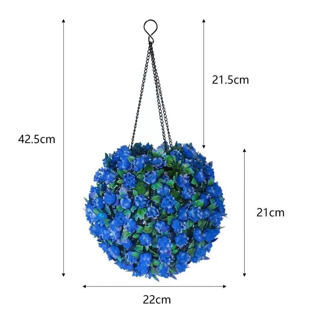 Decorative Lights Grass Ball Green Plant Hanging Decor Artificial Flower Balls Courtyard Decor