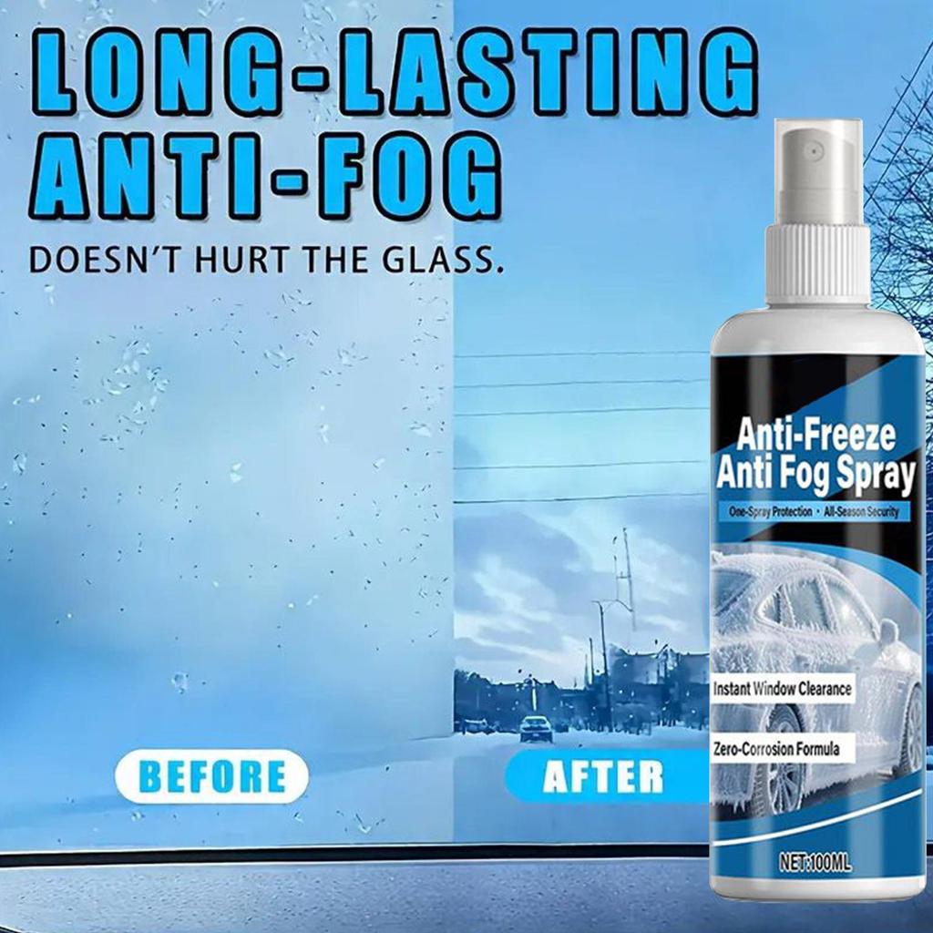 Anti Fog Spray For Windshield 100ml Automotive Defogging Windshield Car Glass Cleaning Spray For Clear Visibility Cleaning
