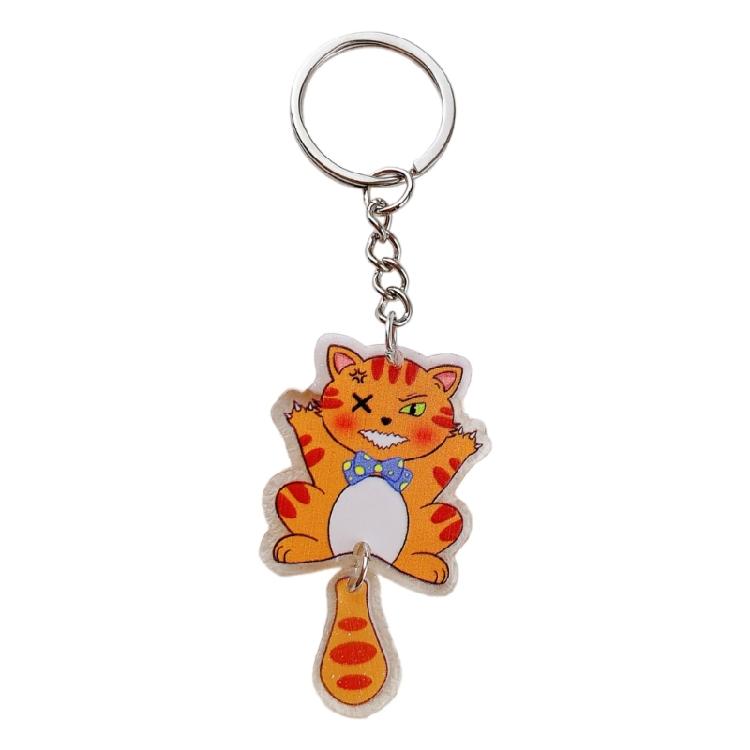 Eye Catching Acrylic Cat Keychain Functional Keyring Phones and Keys Decoration Great for Gifting To Friend and Family