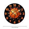 Sports Themed Wall Clock Silent NonTicking 3D Ball Precision Movement House Decoration for