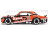 MINI GT Skyline RHD Racing V1 Orange mit Schwarzen Streifen und Grafiken Jun Kaido House Spezial Maßstab Druckguss Modellauto KHMG195 2000GT-R (KPGC10)