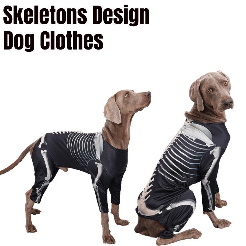 Premium Polyester Dog Clothes For Halloween Transform Your Dog Into A Cool Skeleton