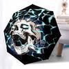 1pc Death Spiked Skull Automatic Opening/Closing Outdoor Umbrella with 8 Bone Iron Frame - Perfect Gift for Fans and Travelers!L015