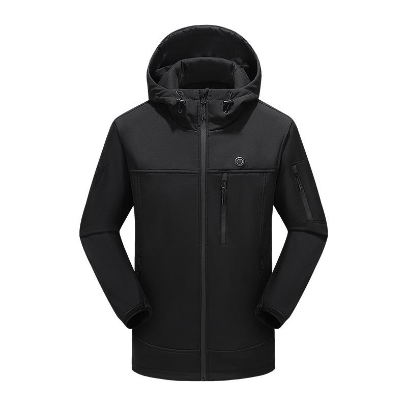Smart Heated Windproof Winter Jacket M чёрный