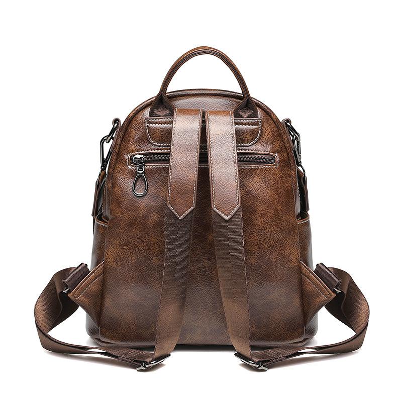 Fashion Backpack Female Spring Vintage Anti-theft Backpack Large Capacity Leisure Travel Bag