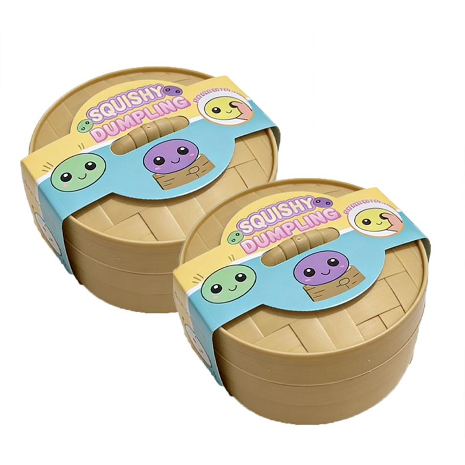 Colorful Simulated Dumpling Squishy Relaxing Relieve Anxiety Antistress Enhance Happiness Reusable Rebound Squeeze Reliever Toy