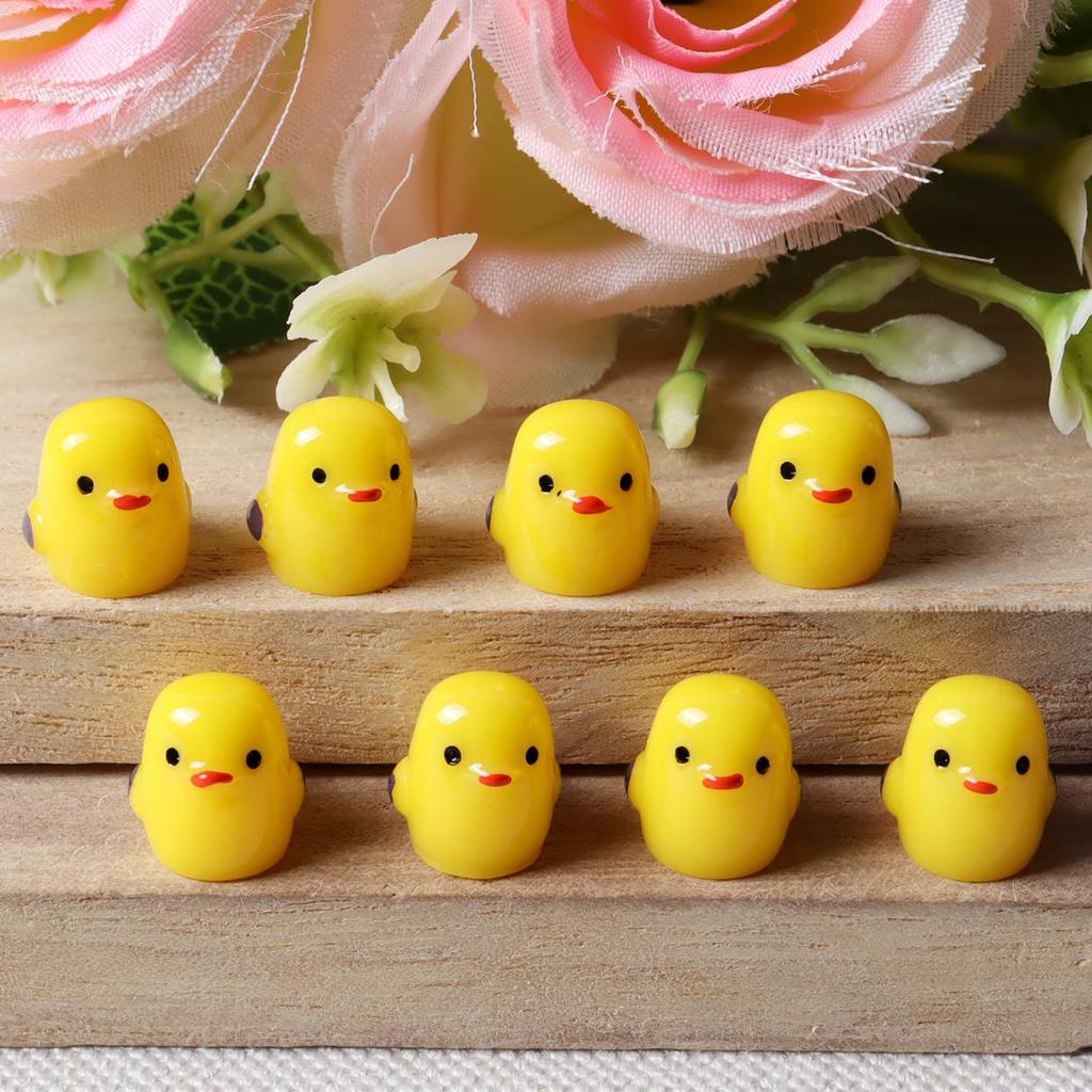 Resin Imitation Animal 3D Miniature Bean Chicken Ornaments Dolls