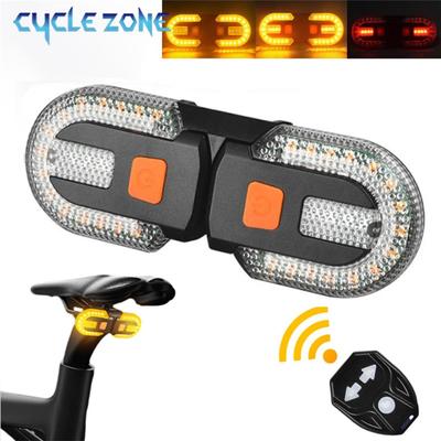 LED zadní světlo pro kolo s blinkrem, USB dobíjecí, bezdrátové dálkové ovládání pro MTB kolo, cyklistické příslušenství