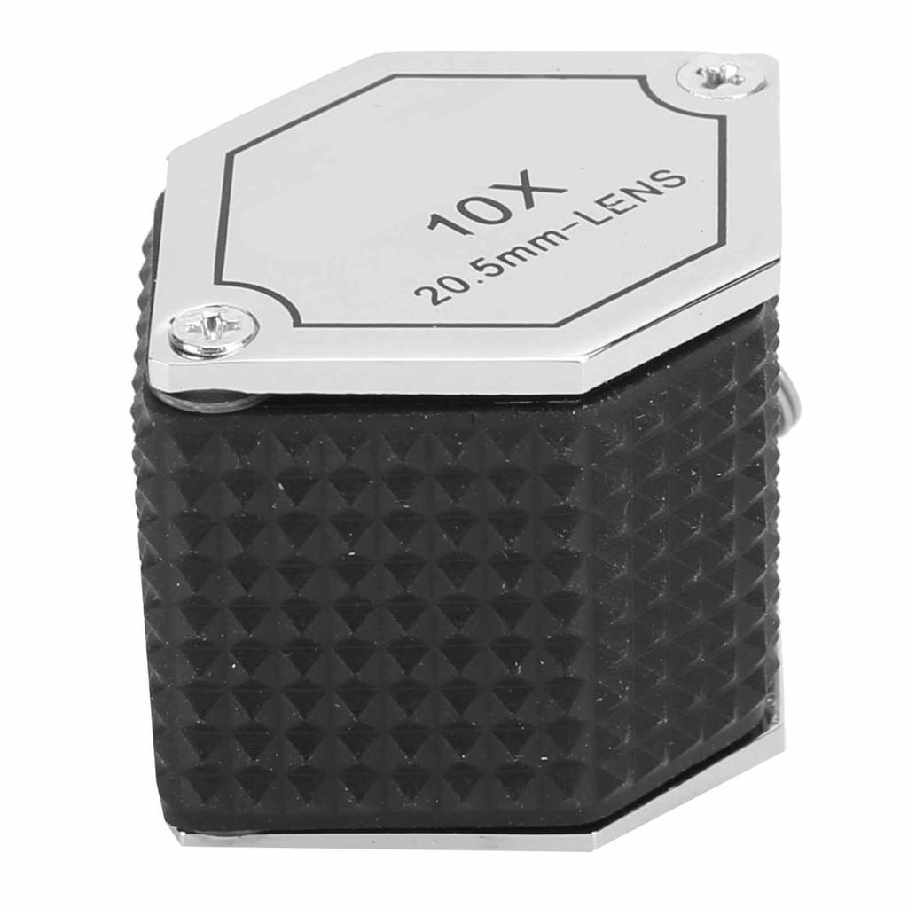 10 x 20,5 mm 10X forstørrelsesglass smykkelupe triplettlinse optisk glass lommeforstørrelsesverktøy