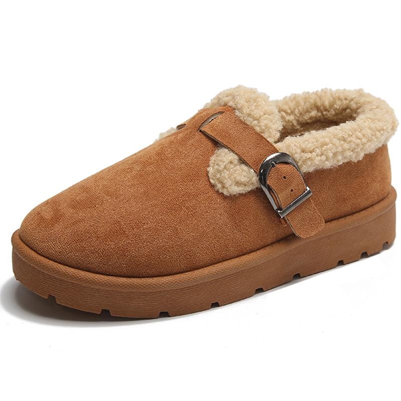 

Boots Fur Winter Shoes For Woman Slip On Ankle Boots Winter Footwear Women s Casual Fur Shoes Black Snow Botas Mujer Trends 36 хаки