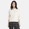 Timberland Solid Logo Casual Long Sleeve Polo Shirt Women Tops Smoke-White A6HVS-V04