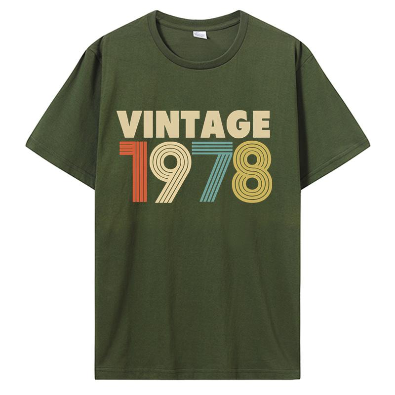 Mannen Shirts Vintage 1978 Mode 40th Verjaardagscadeau T 80 S Bedrukte T-shirt Men Cotton Tees Tops Anime Harajuku Streetwear