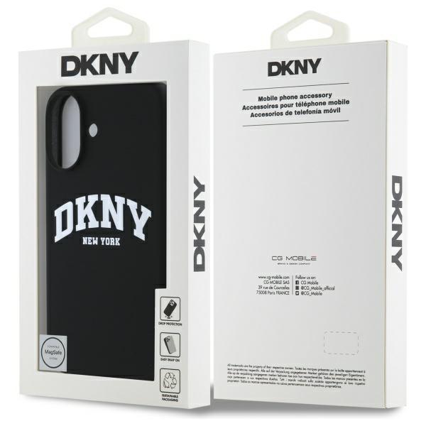 Dkny Dkhmp16Ssnyach Iphone 16 6.1       Black Hardcase Silicone White Printed Logo Magsafe