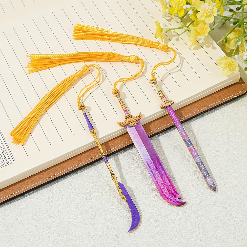 Kpop Metal Sword Bookmark Anime Fan Collectibles Bookworm Essential Bookmarks Student Campus Supplies Friend Birthday Gifts Multicolor Metal