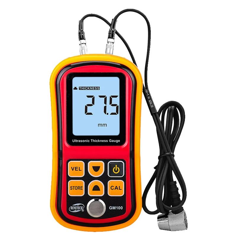 Ultrasonic thickness gauge GM100 1.2-225mm(Steel) Digital LCD Ultrasonic Thickness Meter Tester Gauge 0.1mm Resolution оранжевый