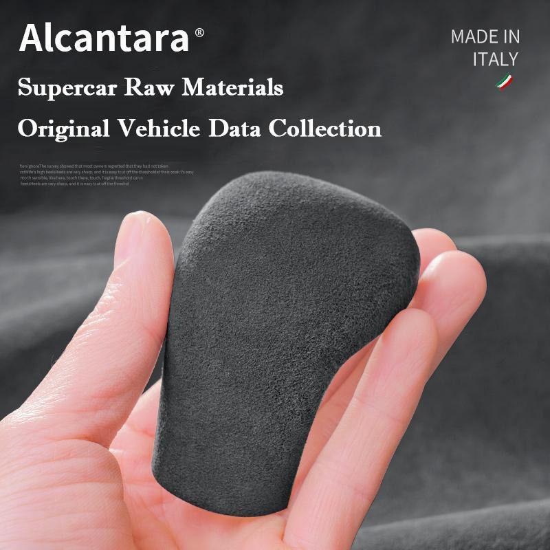 For Toyota Avalon Corolla Levin Camry Car Gear Shift Knob Cover Collars Protector Alcantara Suede Interior Styling Moulding Trim