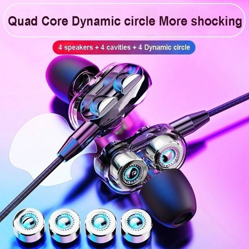 Stereo Wired Earphone High Bass 6D Stereo In-Ear Sport Earphones Earbuds