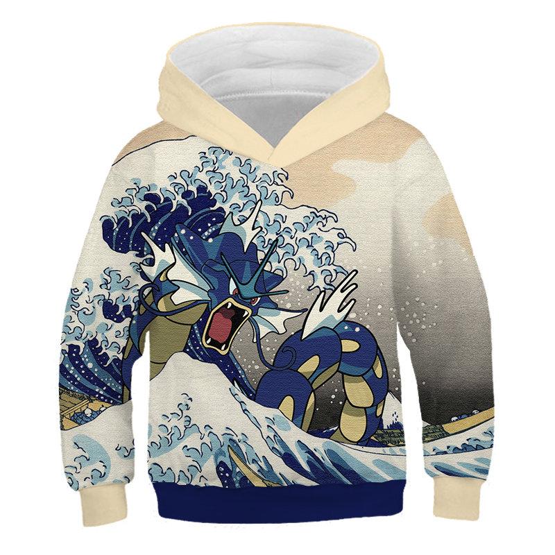 Autumn New One Piece Printed Children Pullover Anime Hot-blooded Cartoon Adventure Versatile Hooded Sweatshirt For Men and Women