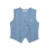 Malbon Golf Button-Up Knit Vest Sky Blue (Woman)