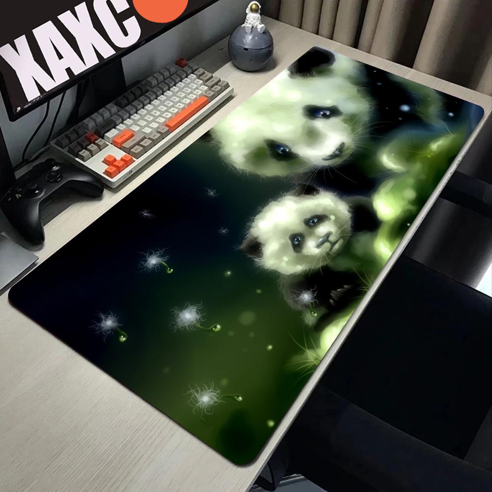 HYBXAXC Cute Animal Panda Large Mouse Pad PC Computer Game MousePads Desk Keyboard Mats Rubber Anti-slip Mouse Mice Mat 40x90CM