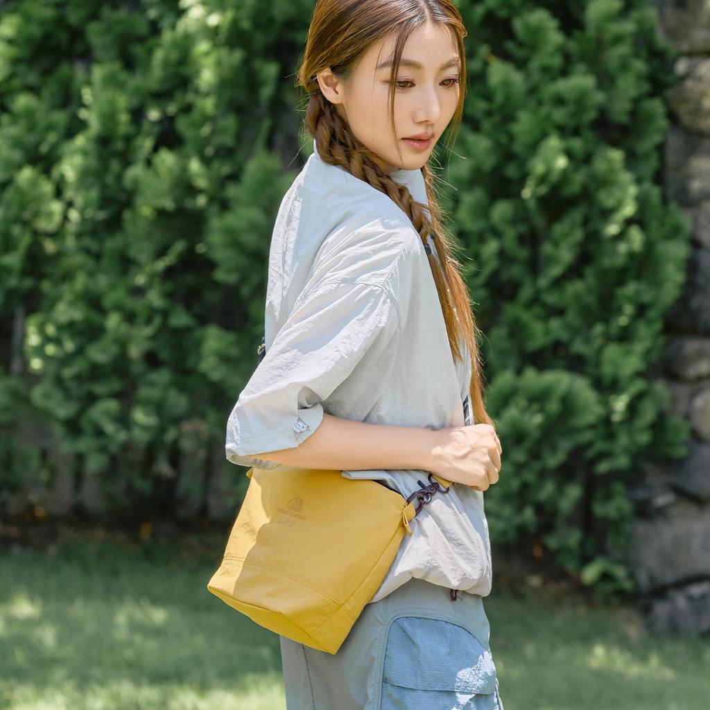 New Lee Fabric Shoulder Bag, Crossbody Bag Unisex Ginger Yellow/Light Gray Purple/Sage Green LE250617M