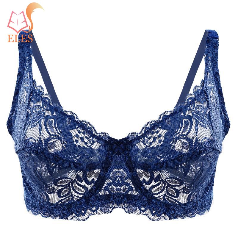 

34-40 Чашка B/C Большой размер Женский Пуш-ап Бюстгальтер Кружевной С вырезами Бралетт На косточках Вышивка Линжери Без подкладки Сексуальное нижнее белье 36BC синий