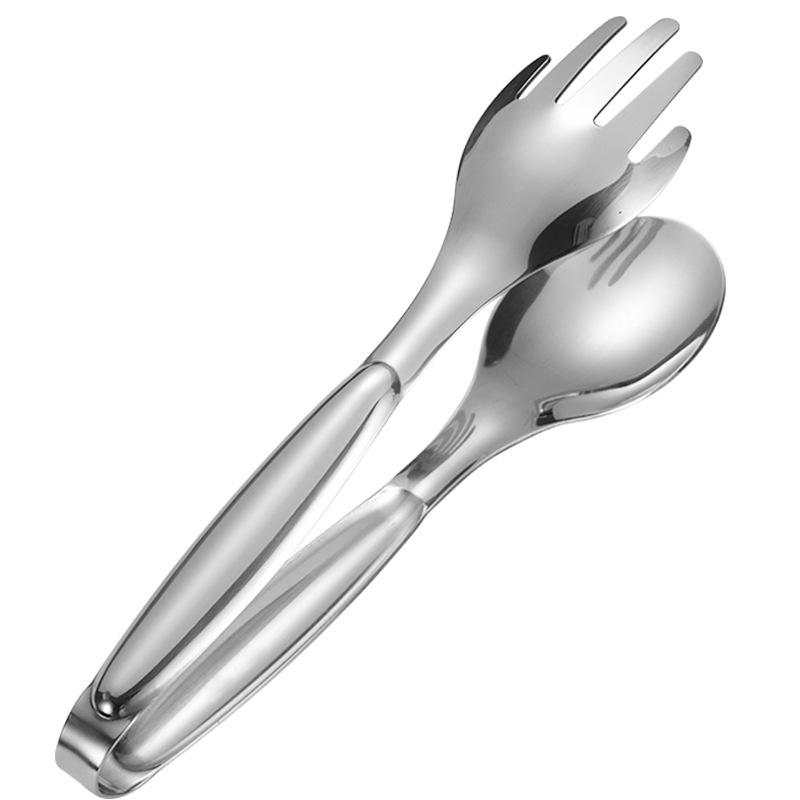 Stainless steel flip clip barbecue tongs multi-purpose food serving clamp creative buffet tongs baking dining tools