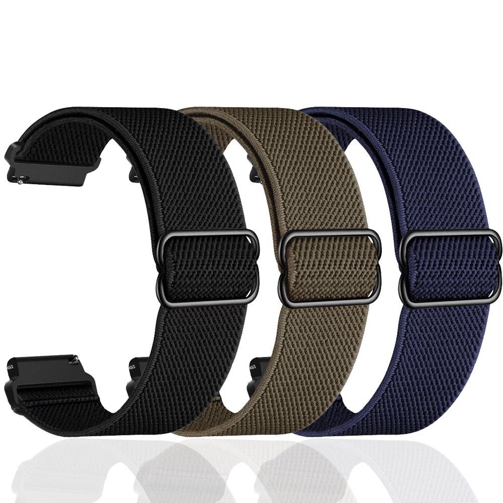20 22mm Nylon Strap for Garmin Vivoactive 4 3 5 Band Watch Venu/SQ/2 Plus Elastic Wristband Forerunner 645 245 265 255 Bracelet