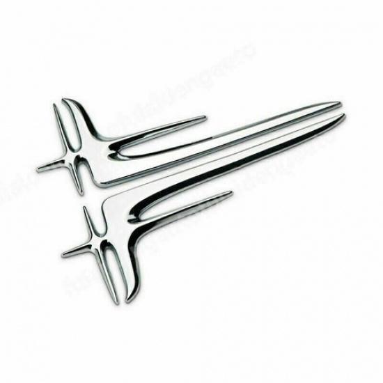 For Mazda 6 2018-2021 Glossy Chrome Car Body Side Fender Vent Badge Cover 2PCS