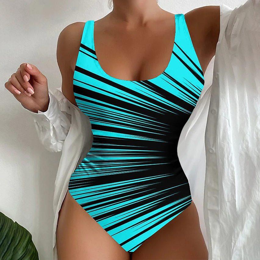 New bikini sexy skin tone one-piece bikini swimsuit printed women's swimsuit