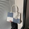 New women's bags contrasting colors splicing niche design fashion trend handbag commuting shoulder messenger bag