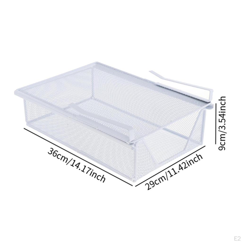Drawer Slide Storage Rack Mesh Hanging Basket Sock Underwear Utility Under Cabinet Organizer