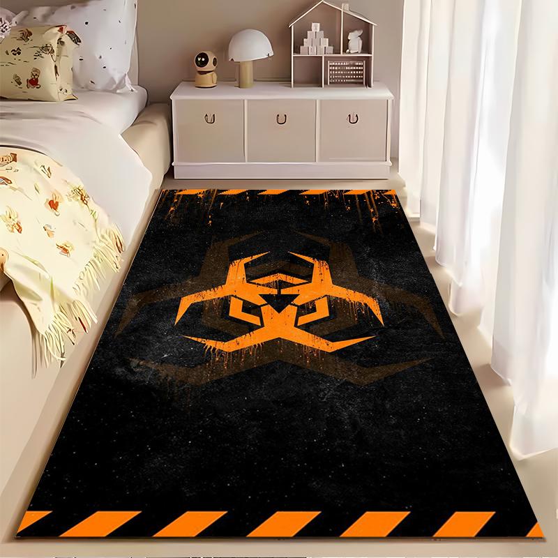 Spider Biohazard Rug for Unique Decor Suitable for use as an anti-slip game mat for living room and bedroom sofas