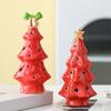 Yousheng Ceramic Christmas Tree Night Light Glowing Decorative Lamp with Star Topper Xmas Tree Figurines for Holiday Home Decor