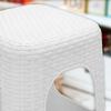 KADAX Rattan Kitchen Stool White 2pcs