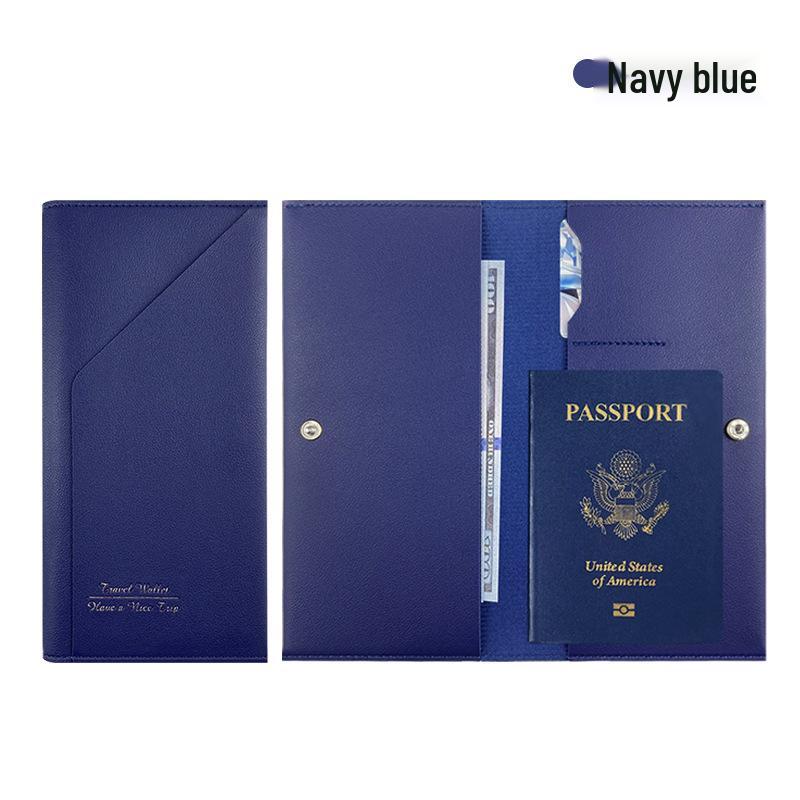 Customizable PU Leather Passport Holder with Hot Stamping - Thickened Document Storage Bag