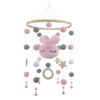Wooden Crib Mobile Baby Bed Bell Rattle Toy Soft Felt Cartoon Bear Mobile bracket Newborn Music Box Bed Bell Hanging Bracket Toy