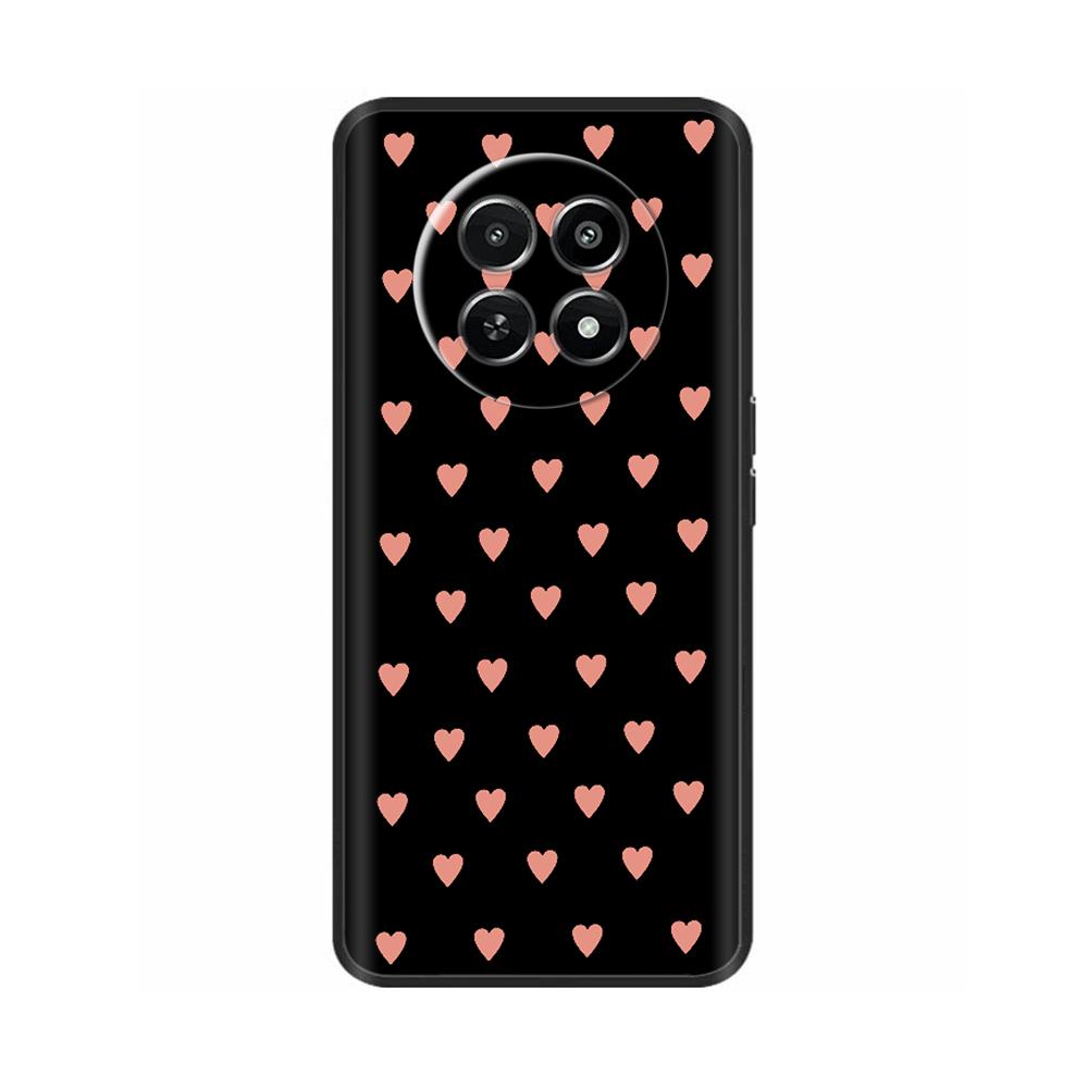 Für Realme 12 5G 12X Handyhülle Cover Blumen Aufdruck Weiches Schwarzes TPU Fundas Für Realme12 12 X Bumper Schale Para Coque Etui Capas
