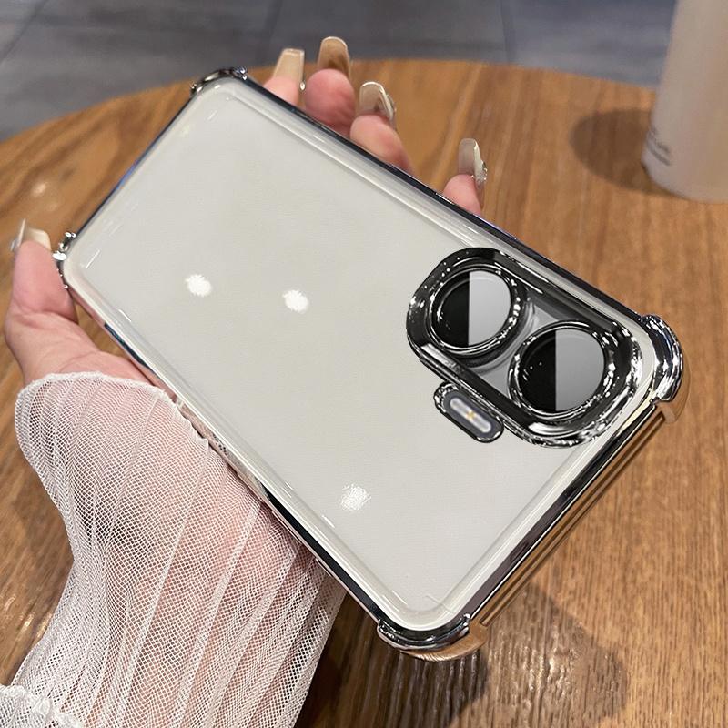 360 Degree Rotating Magnetic Bracket Phone Case For Xiaomi POCO F7 Ultra M7 Pro 4G 5G Clear Shockproof Plating Silicone Cover