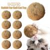 Kaninchen Katze Pompons Bälle Waschbar Weich Flauschig Katzen Spielzeugball Spaß zum Jagen für Kätzchen Haustier Kicks Spiele Interaktives Geschenk