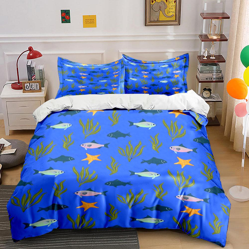 "Serene underwater dreamscape." Bedding sets Duvet covers Pillowcases(1* Duvet Cover 2* Pillowcases without duvet insert)