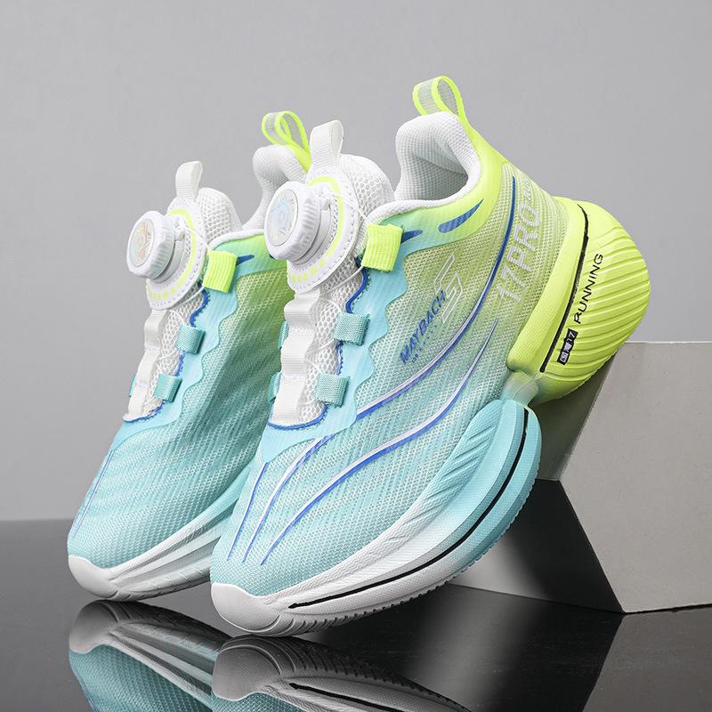 

Children s sports shoes running shoes basketball shoes button shoes boys and girls students gradual change lightweight striped youth 31 size/shoe inner length about 20.0cm