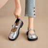 Leather Women's Women's Buckle Flat Casual Shoes Women's Mary Jane Women's Shoes Single Shoes Women's
